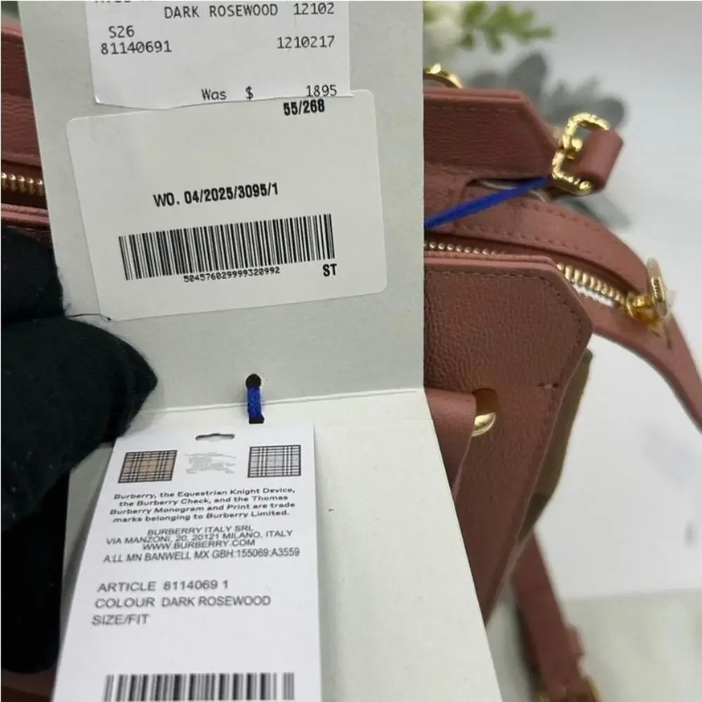 Women's Burberry, mini top handle satchel handbag, detachable shoulder strap - Picture 8 of 16